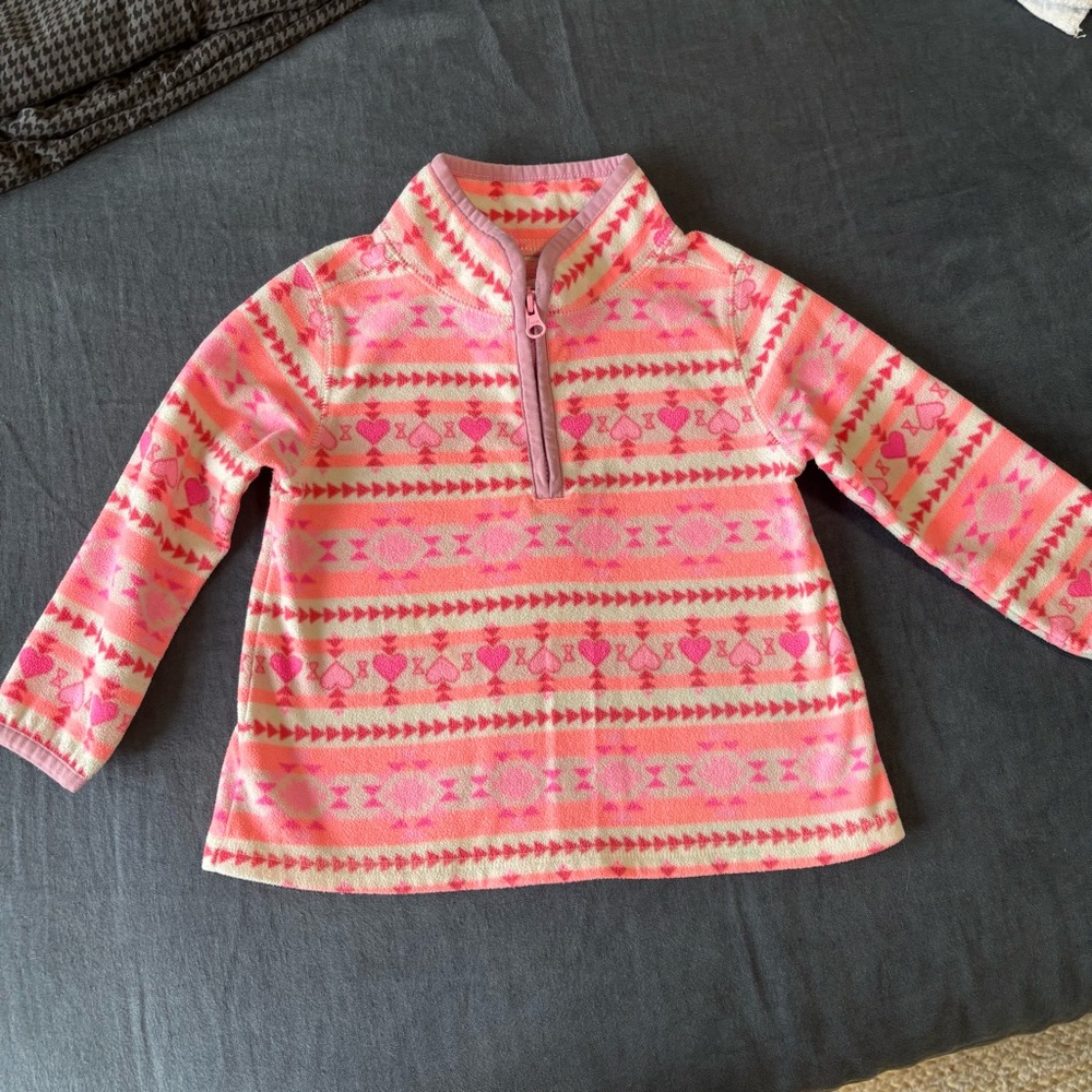 OshKosh B'gosh Pink and White Patterned Pullover - 2T